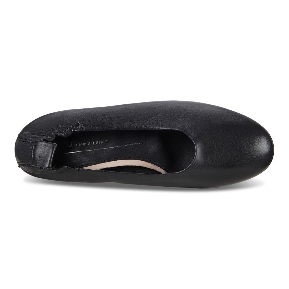 ECCO Womens Ballerinas Black - Anal Flat - ILU-704659